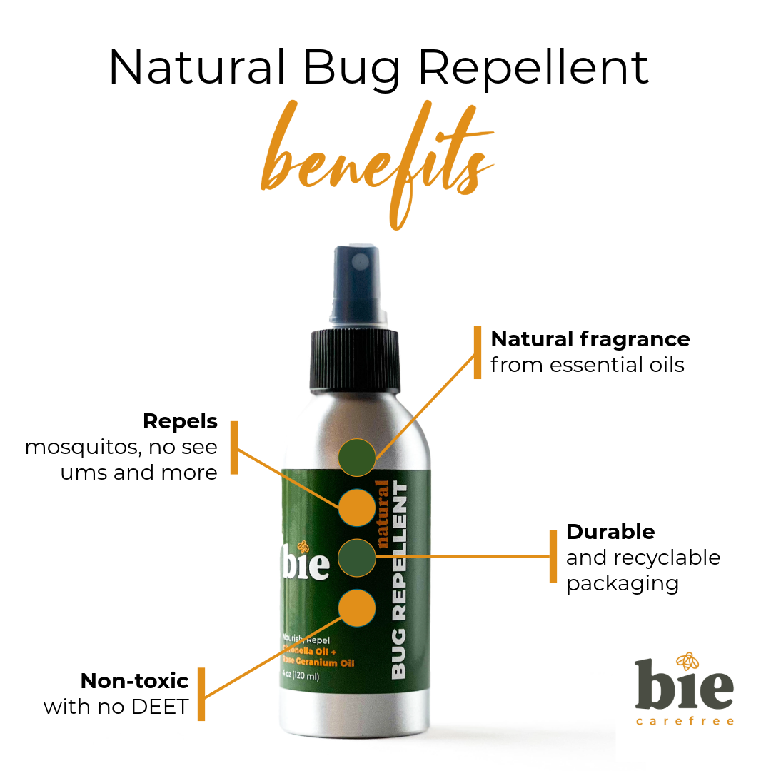 Natural Bug Repellent Spray | Mosquitos, No See Ums | Non-Toxic | Eco-Friendly Packaging